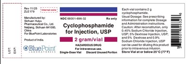 Vial Label- Cyclophosphamide For Injection Usp 2g/vial (Vial Container Label 2g)